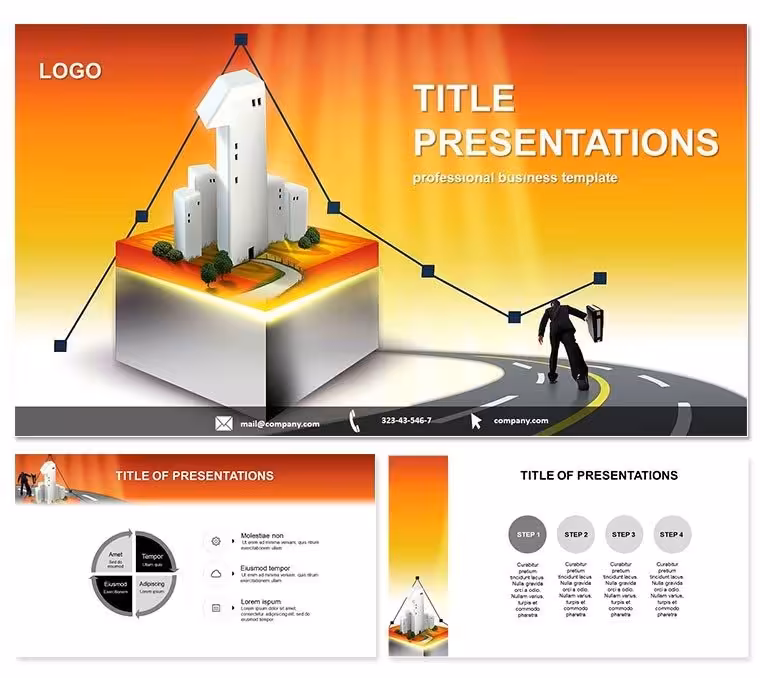 Stepping Up to Success PowerPoint Template
