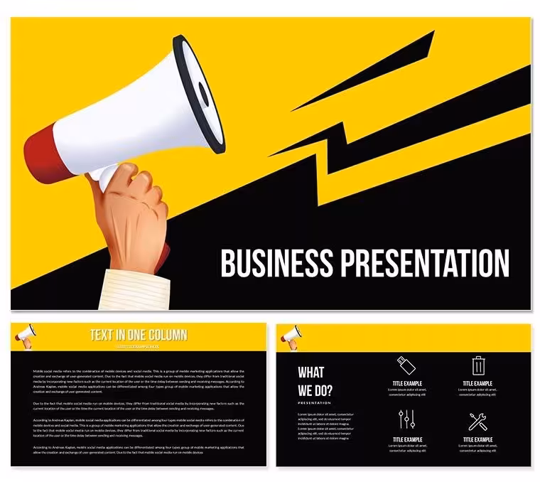 Message with Megaphone Magic: Black Friday Sale Keynote Template