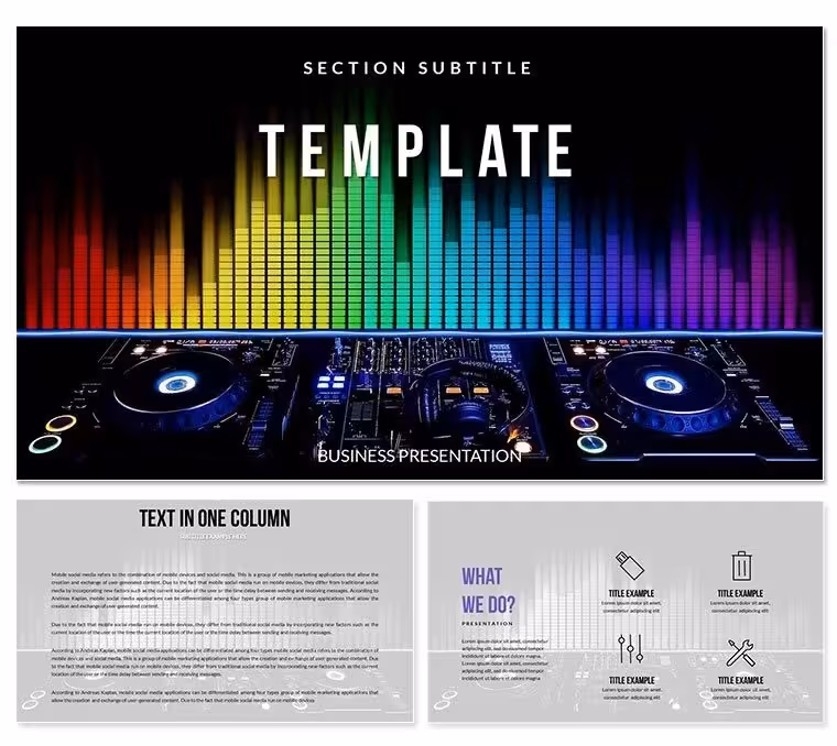 Music Mixing Software Keynote Template - Editable KEY