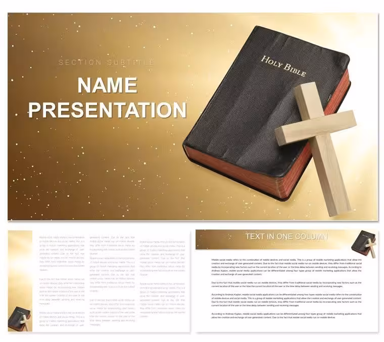 "Church, Holy Bible, Religion Keynote Template Presentation"