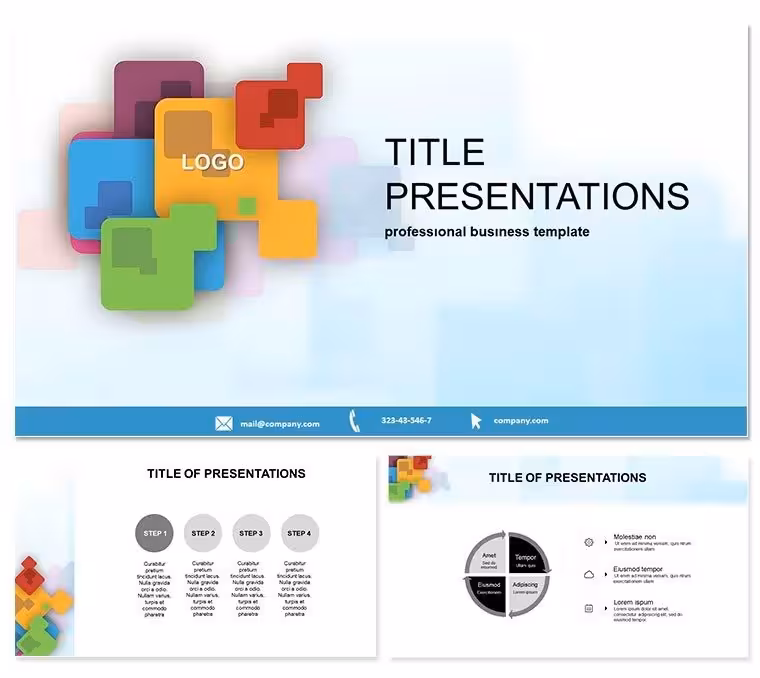 Abstract Square Pointers Keynote Template