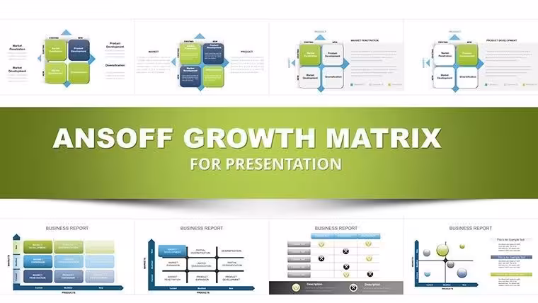 Ansoff Growth Matrix Keynote Template: Fuel Your Business Expansion