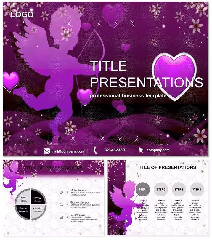 Charming Valentine Greetings PPT Template