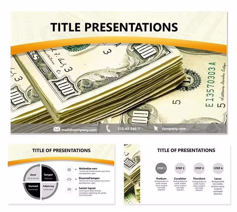 Dollar Money Flow PowerPoint Template - Fully Editable | Instant Download | ImagineLayout