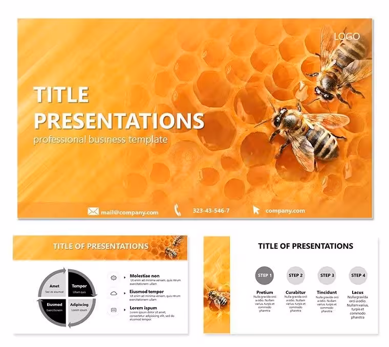 Honey Bee PowerPoint Template: Apiary Insights