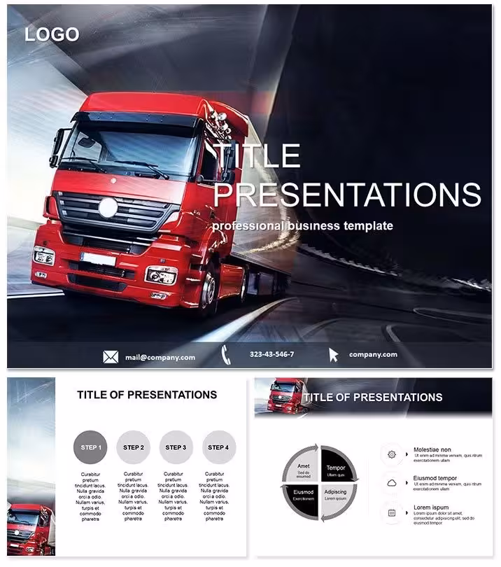 Truck Logistics Keynote Template Design