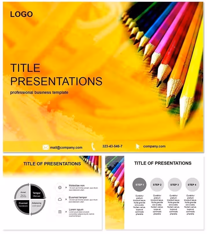 Color Pencil PowerPoint Template: Creative Spark