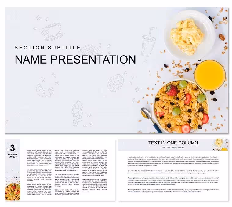 How to Make Oatmeal Keynote template for presentation