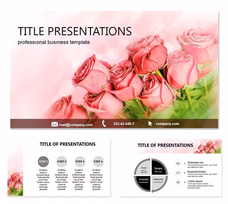 Free Roses Greeting Keynote Template