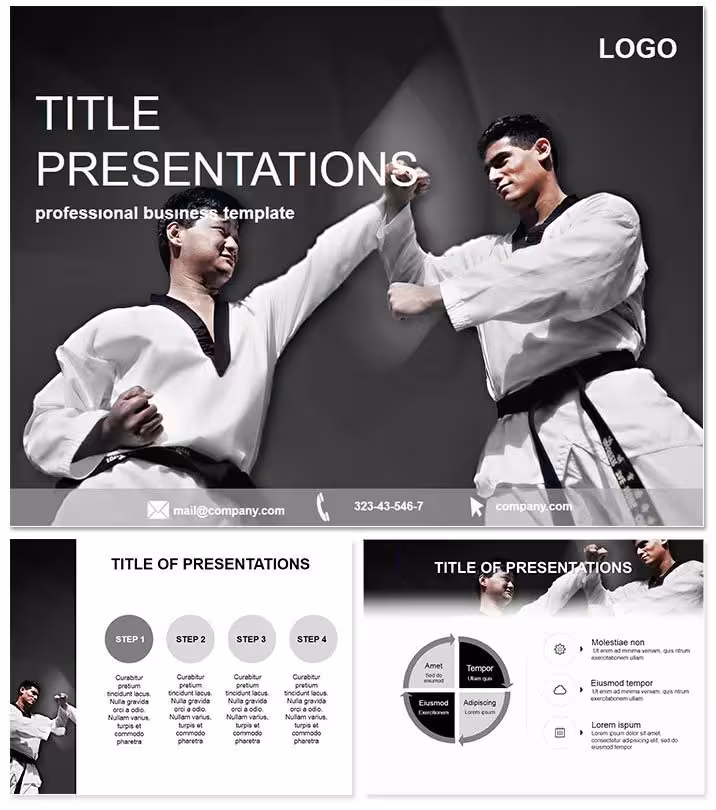 Karate Styles Keynote Template: Energetic Designs