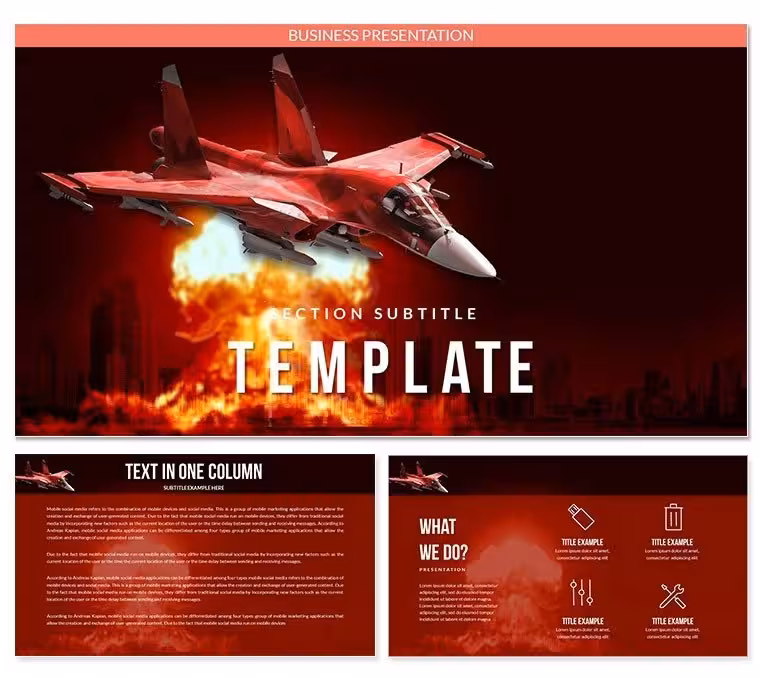 Air bombardment Keynote template Presentation