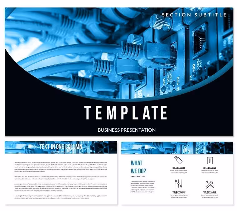 Router Network Keynote Template - Editable Keynote