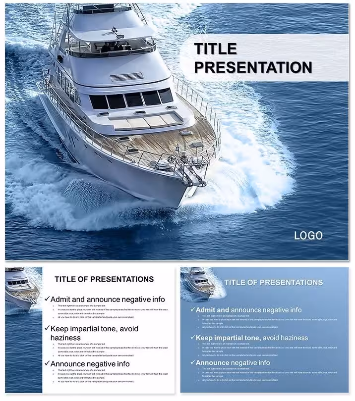 Luxe Private Cruise Keynote Template: Chart Courses to Captivation