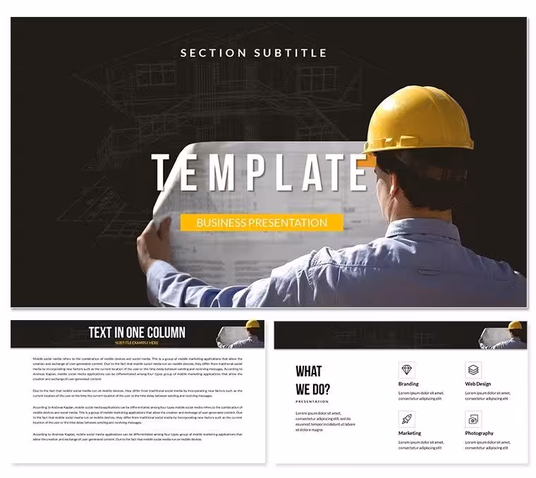 Project Construction Keynote Template: Blueprint Your Success Story