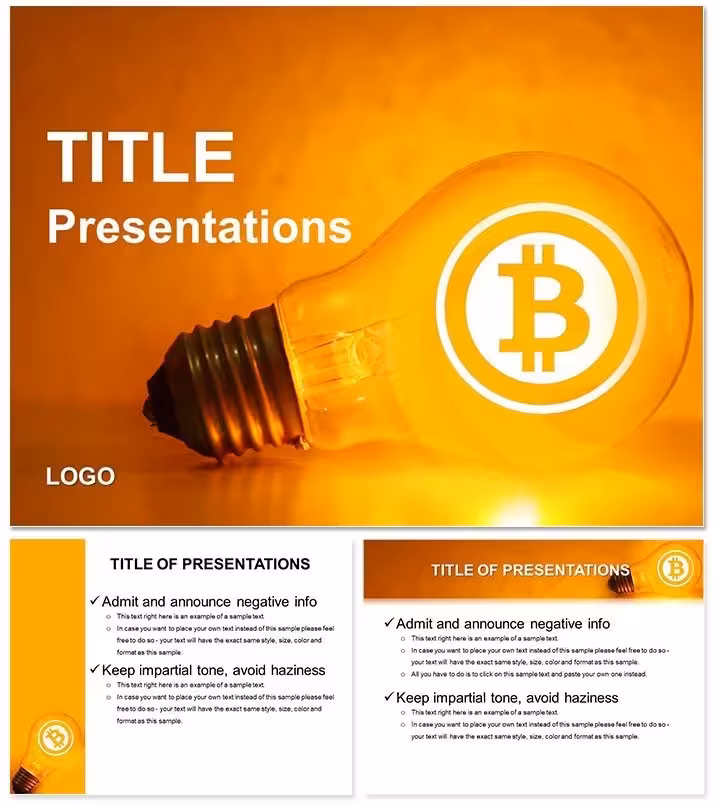 Bitcoin Keynote Template: Electrify Insights on Electronic Empire
