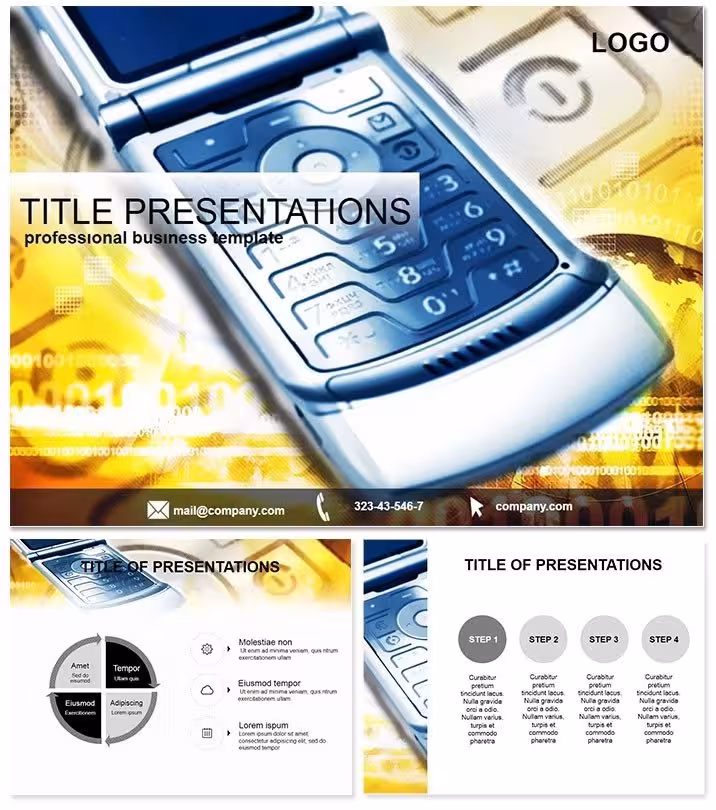 Send Message to Mobile PowerPoint Template Essentials