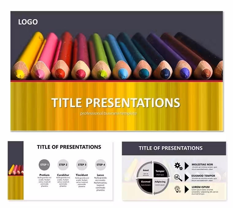 Colored Pencils Keynote templates