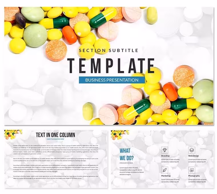Tablet Pill And Capsule Medicine Keynote template