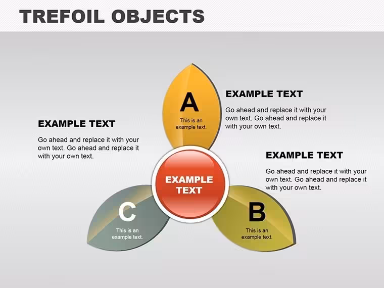 Trefoil Objects Keynote Charts Template
