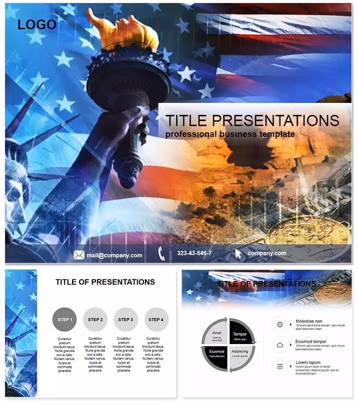USA Symbol Keynote Template: Stars and Stripes Storytelling