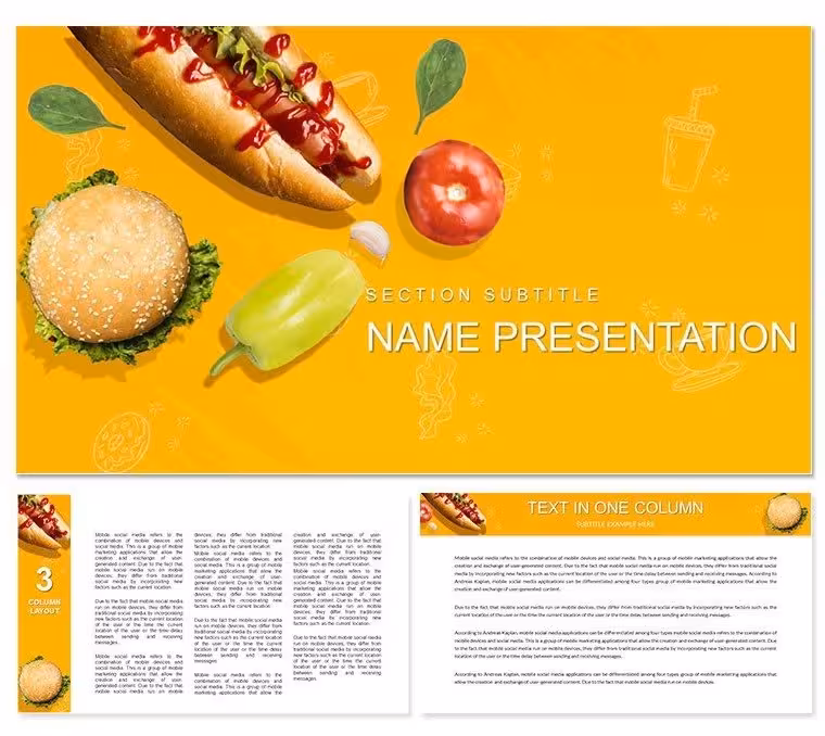 Hot Dog Sandwich Recipes Keynote template
