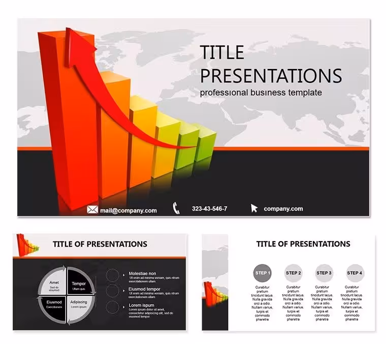 Dynamic Finance Surfing PowerPoint Template