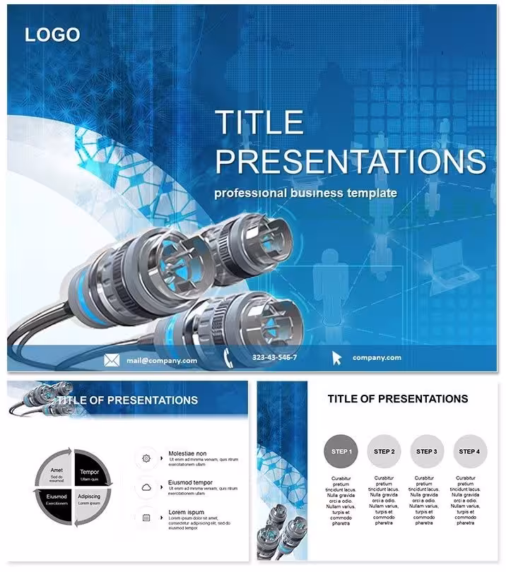 Network Connection PowerPoint Template for IT Pros