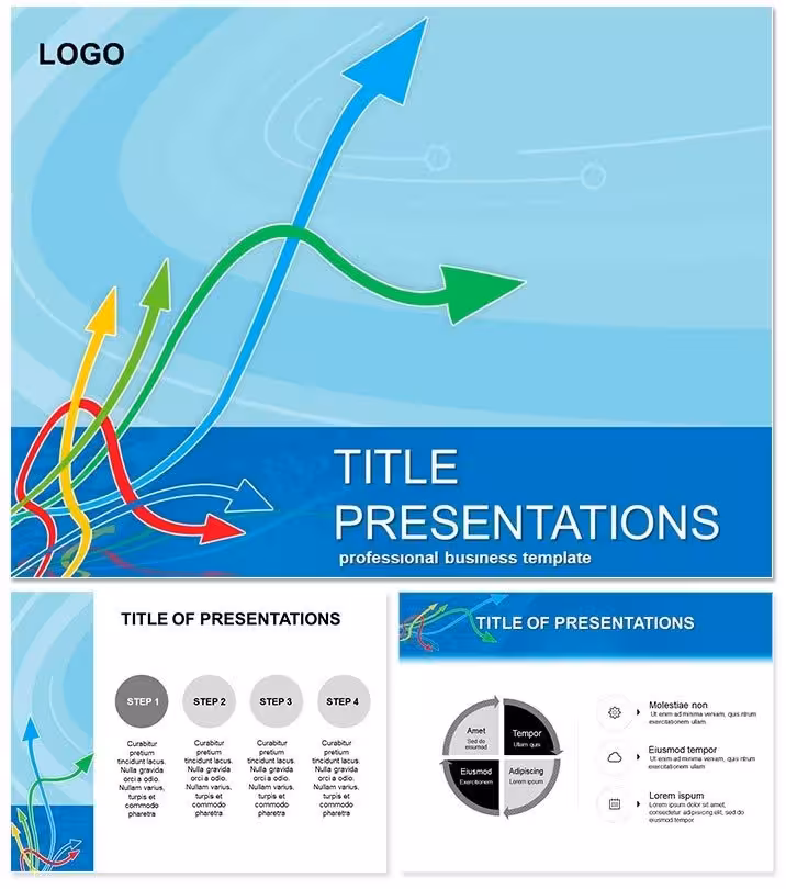 Upward Arrow Keynote Template for Motivation