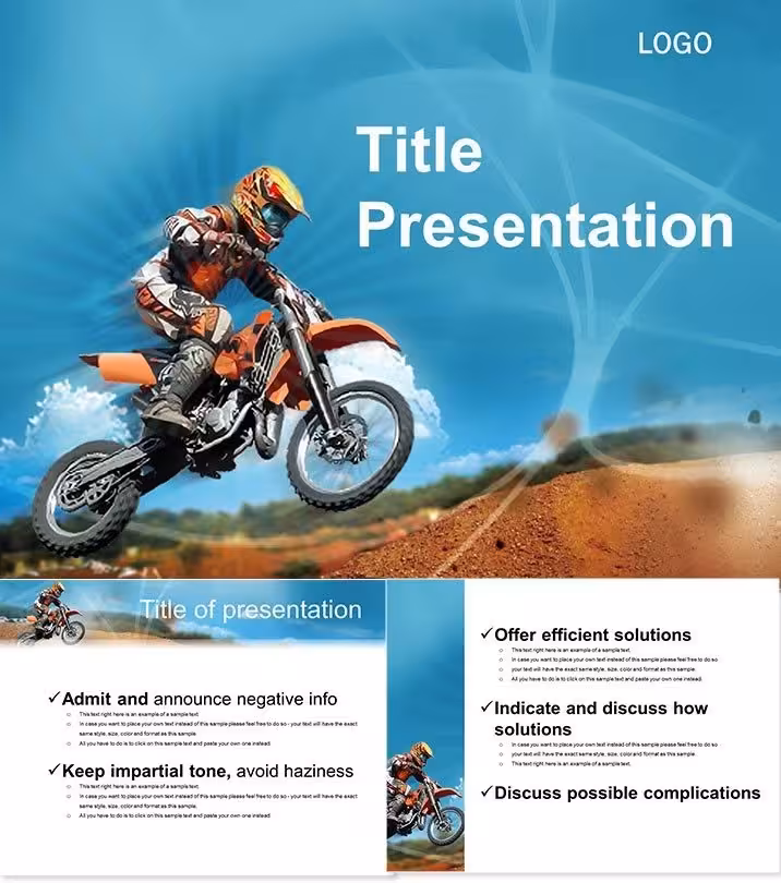 High-Speed Motorcycle Track PowerPoint Template