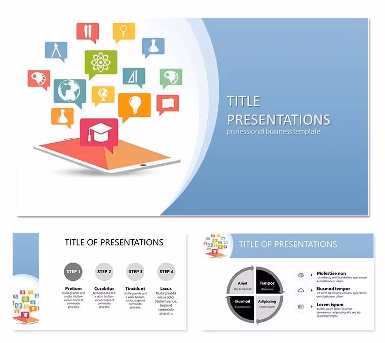 Tablet to Work Keynote templates