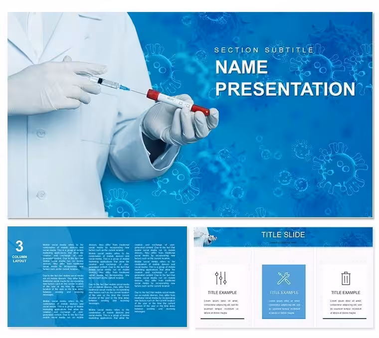 Vaccine Virus, Bacteria Keynote template