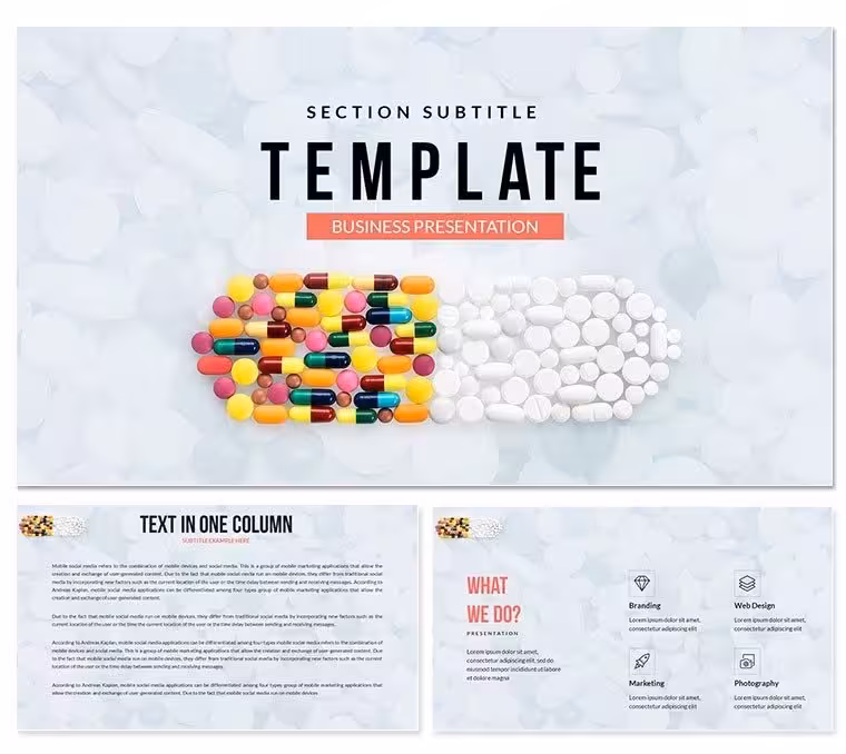Drugs, Tablets, Tablet, Medicine Keynote template
