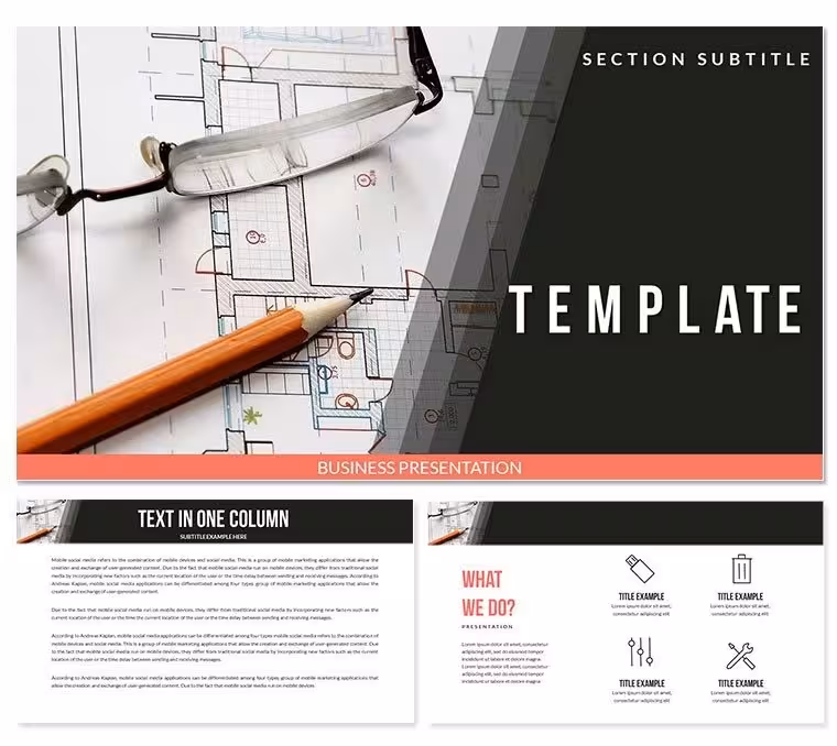 Drawing plan and House Design Keynote templates