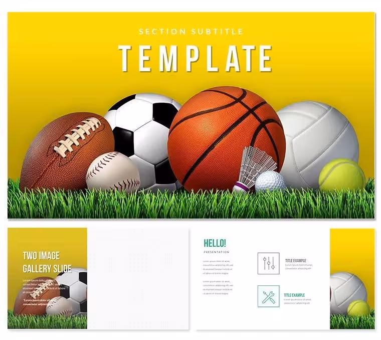 Dynamic Sport Equipment Keynote Template