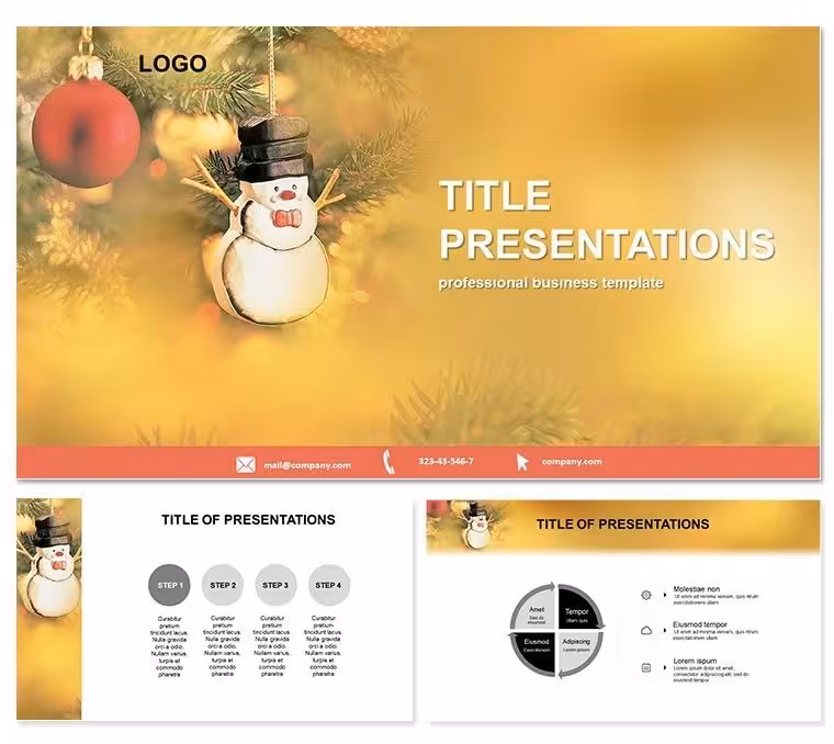 Snowman Christmas Tree Keynote Template: Craft Snowy Stories