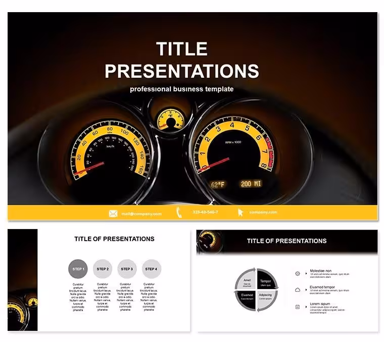 Car Speedometer Keynote Template: Speed Ahead