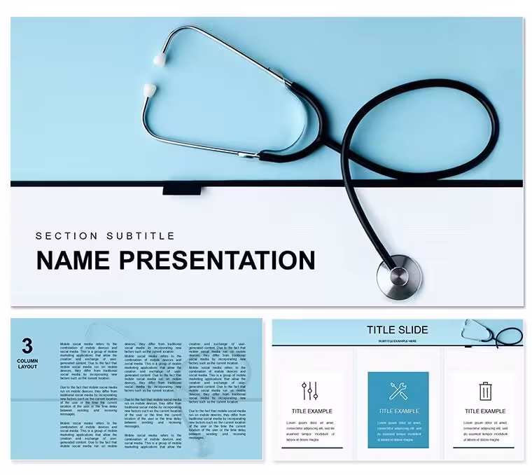 Stethoscope Medical Keynote Template - Download Presentation