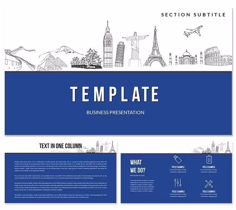Tourist Attractions Keynote Template - Instant Download | ImagineLayout