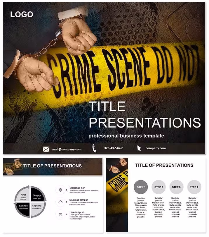 Thief Caught PowerPoint Template for Justice