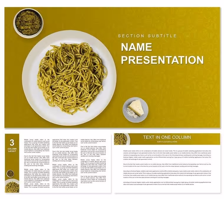 Spaghetti Recipe Keynote Template - Download Presentation