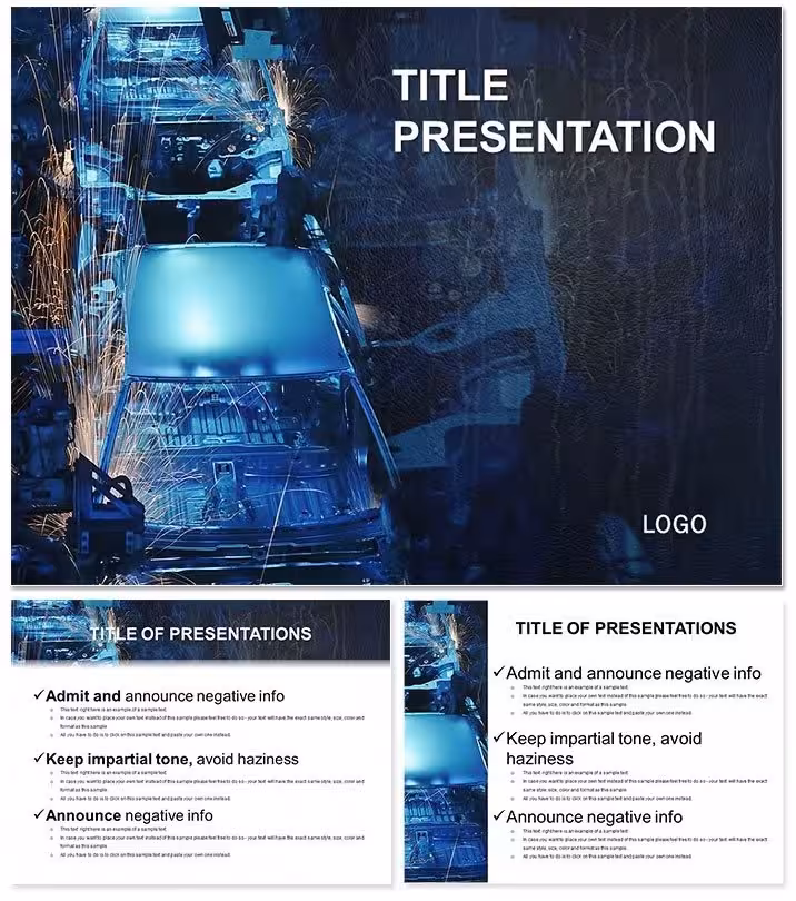 Automotive Industry PowerPoint Template - 28 Editable Diagrams | Instant Download