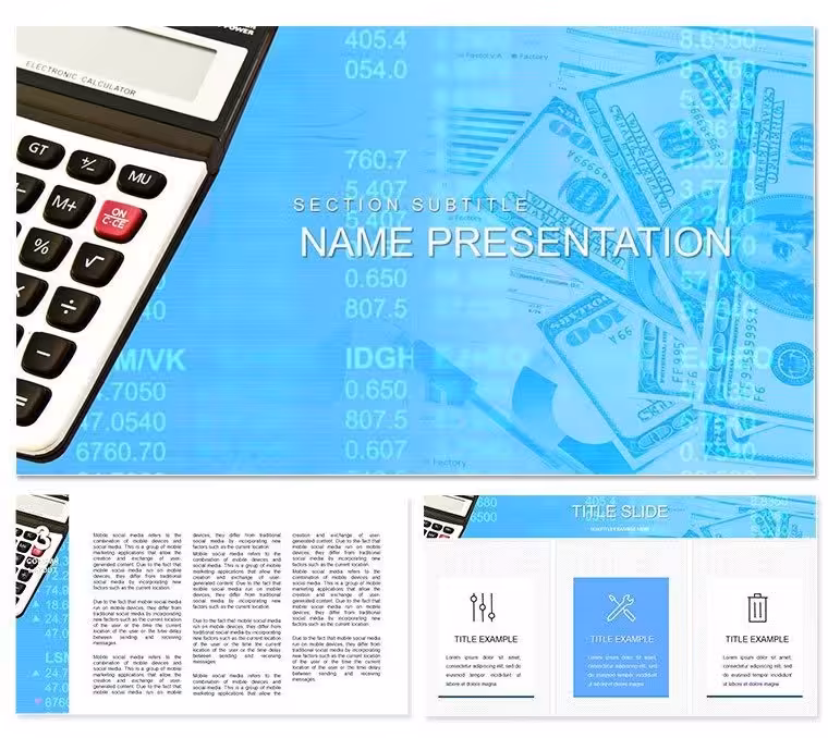 Accounting Calculator Keynote Template for Presentation