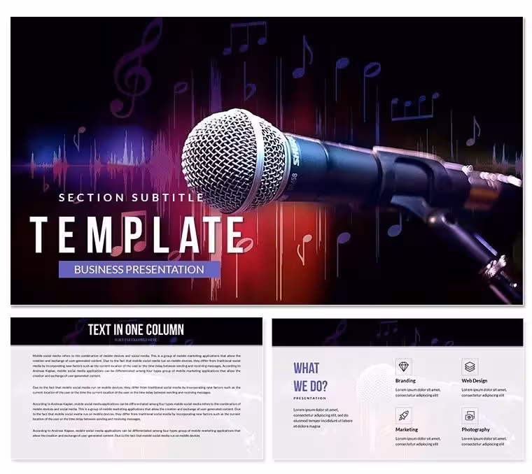 Audio recording software Keynote templates