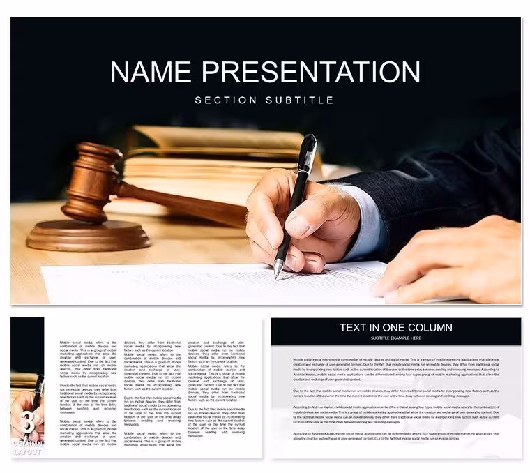 Lawyer Keynote Template for Legal Presentations | Fully Editable Instant Download
