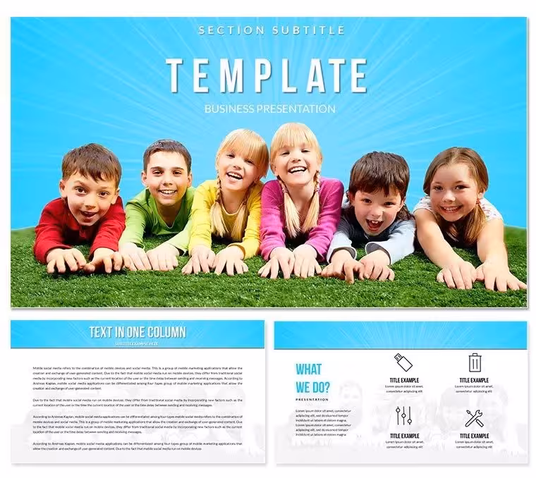 Leisure, Entertainment, Recreation for Children Keynote templates