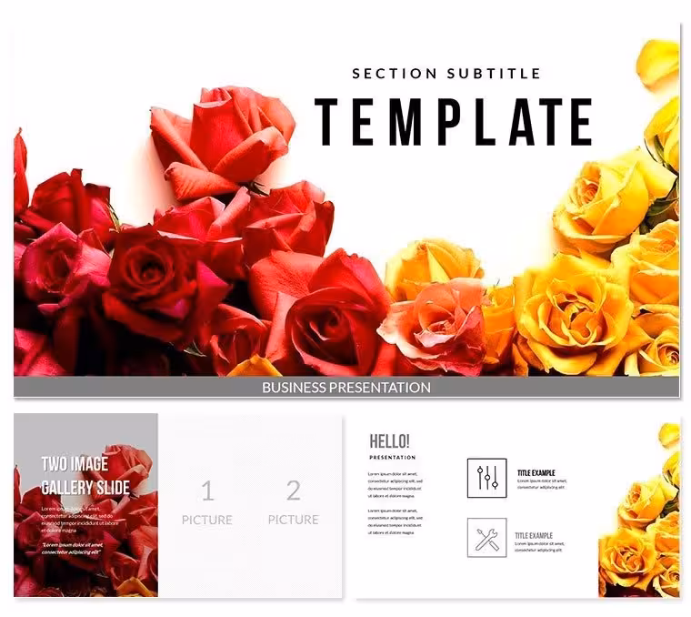 Floral Arrangements Keynote Templates - Themes