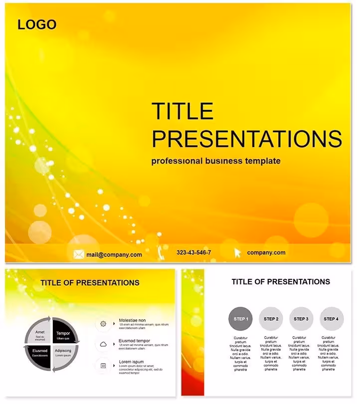 Yellow Glitter PowerPoint Templates Spark