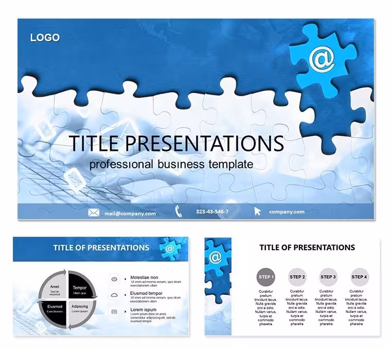 Clever Puzzle Email PowerPoint Templates