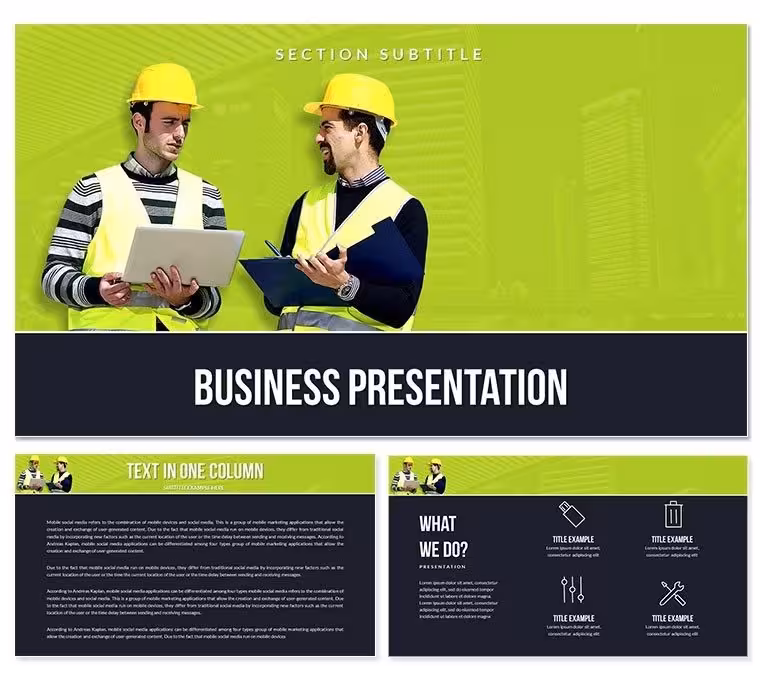 Construction Management Keynote Template for Presentation