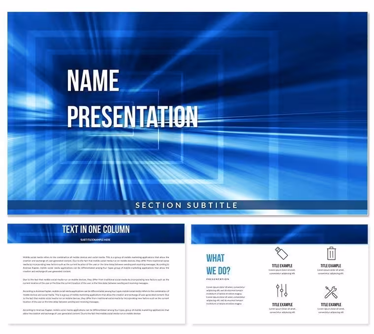 Download Square Tunnel Keynote Template - Presentation